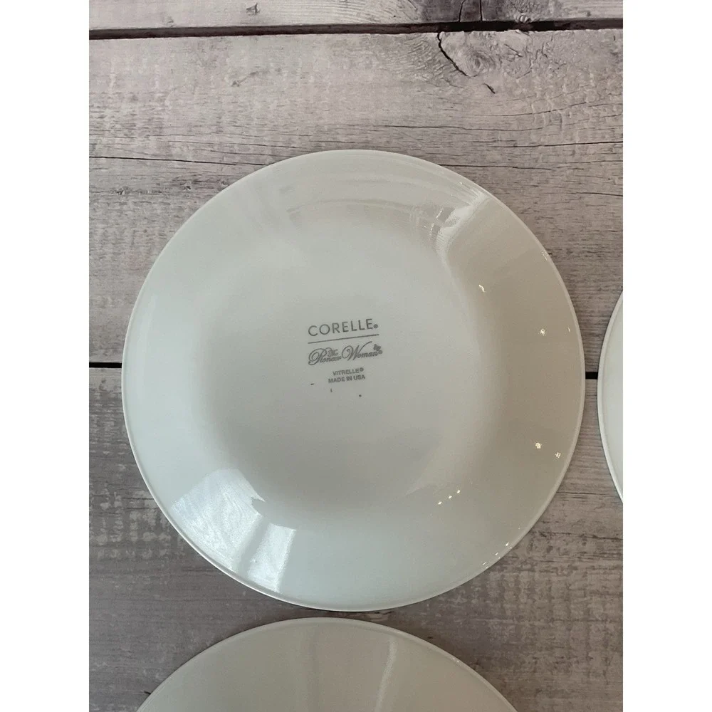 4 Pioneer Woman Corelle Evie‎ Blue Appetizer Bread Plates 6.75